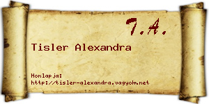 Tisler Alexandra névjegykártya